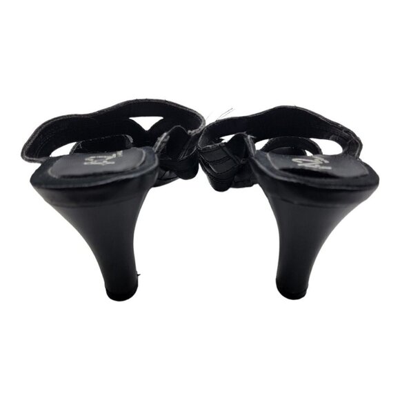 A2 AEROSOLES ROTUNDA Sandals Womens Sz 7.5M Strappy Black Slip On Shoes - Picture 5 of 10